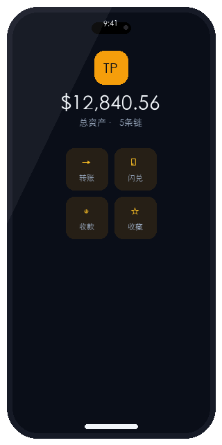 iPhone 18 Pro 展示 TP钱包界面